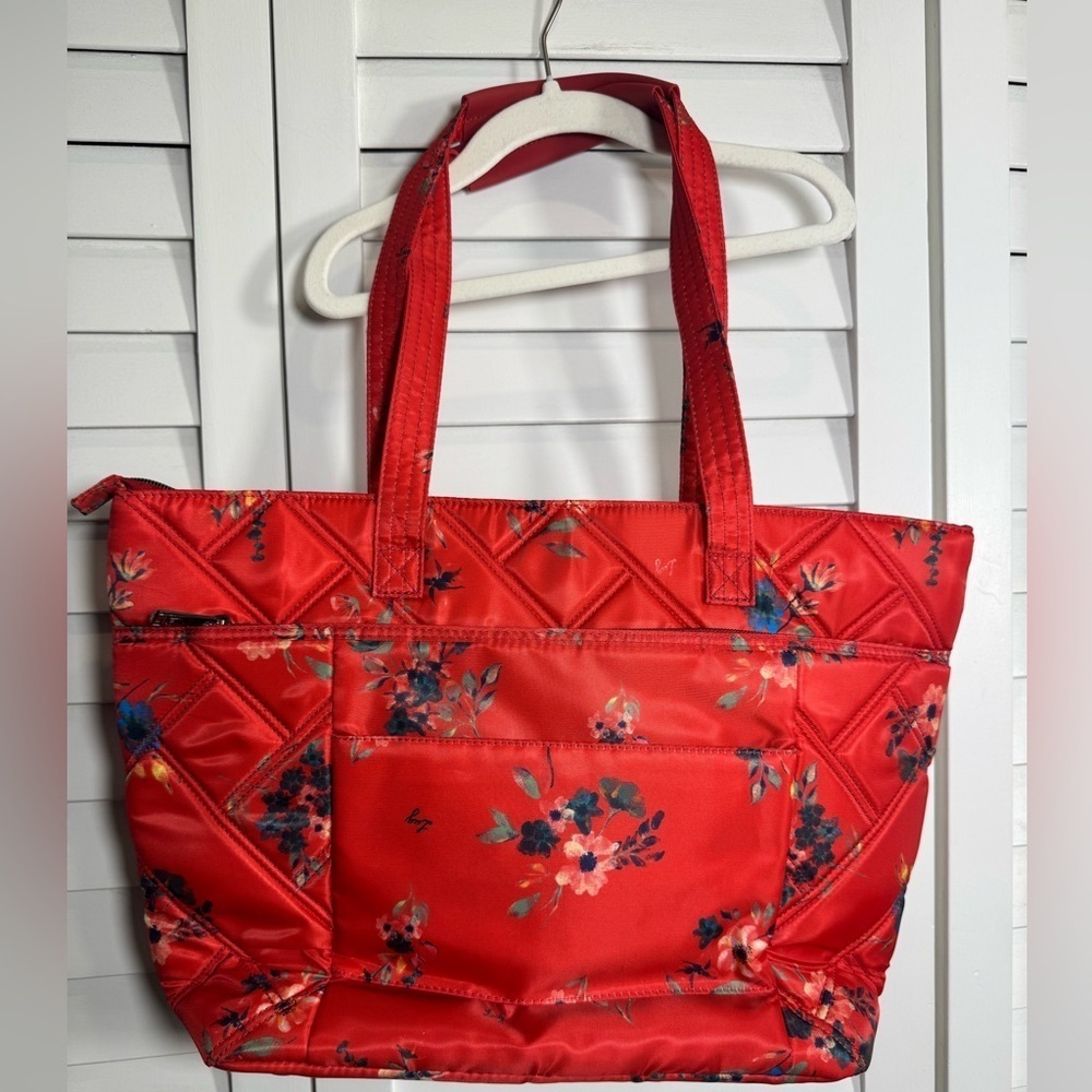 Like New Condition LUG Skyliner Tote Bag in Bouquet Red *sold out color* - Picture 5 of 5